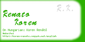 renato koren business card