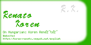 renato koren business card